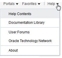 Help menu